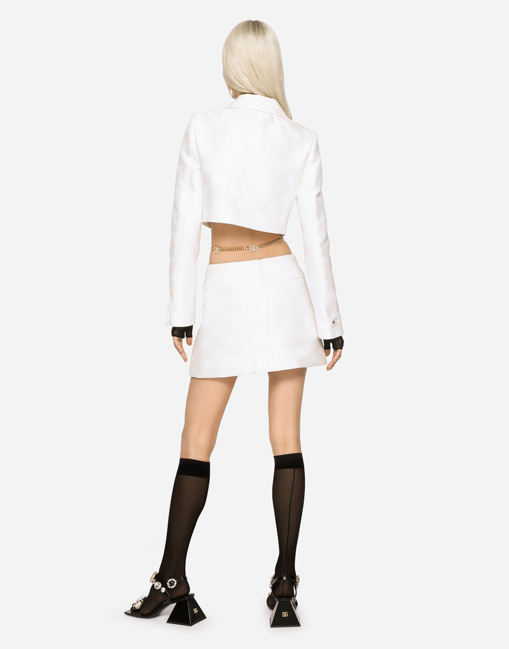 整体 DG 徽标提花短夹克5