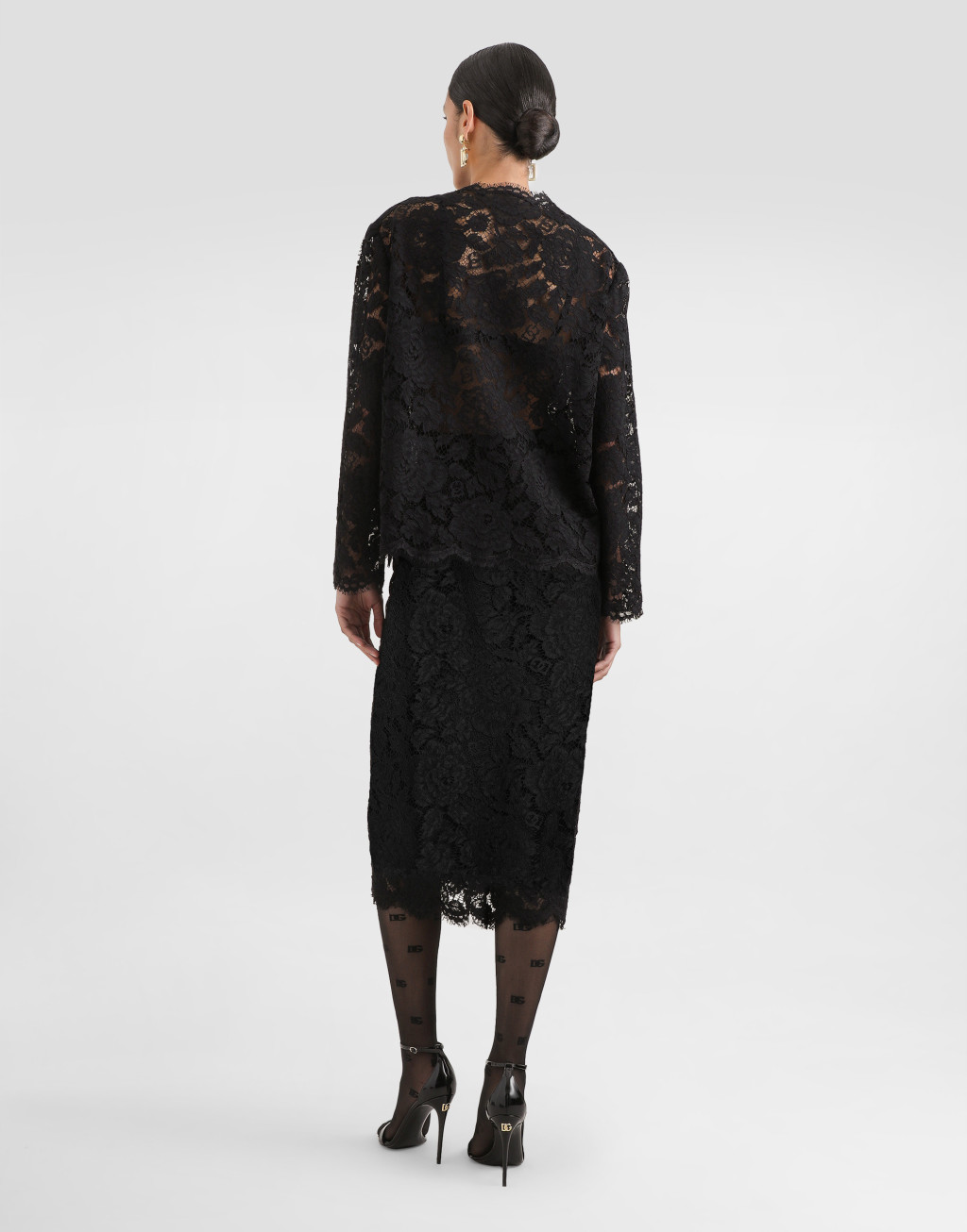 蕾丝单排扣夹克3