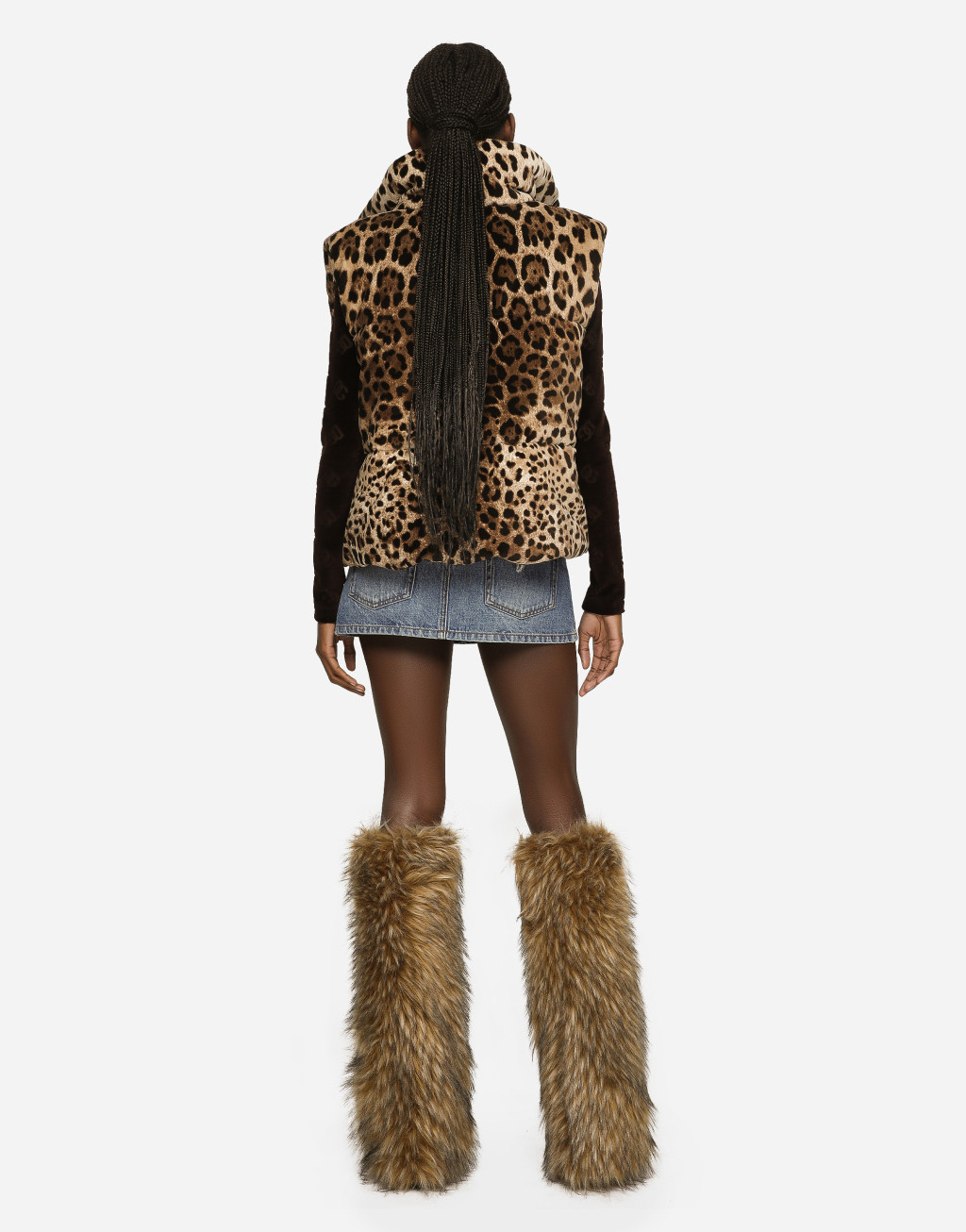 标牌豹纹印花无袖外套3