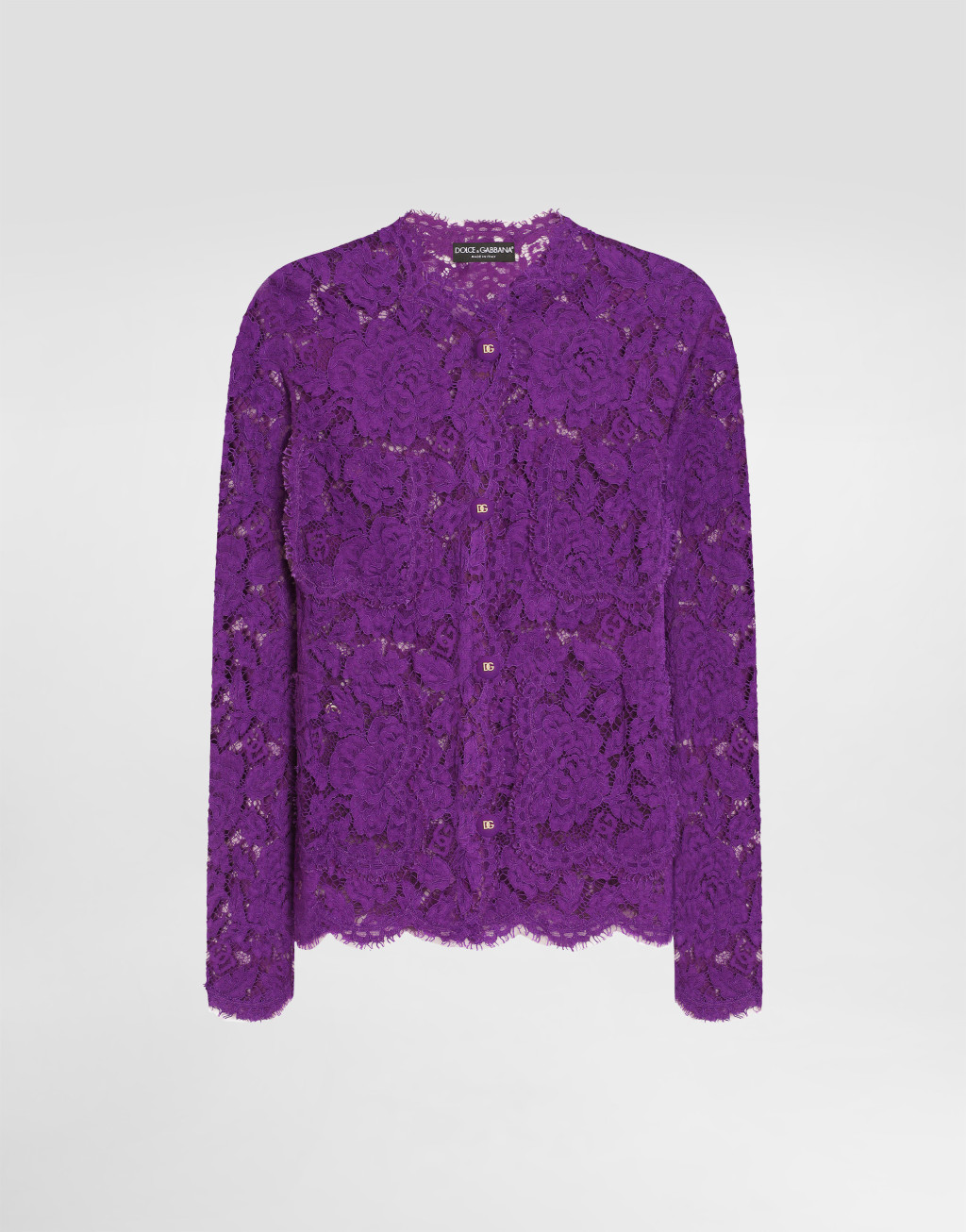 蕾丝单排扣夹克1