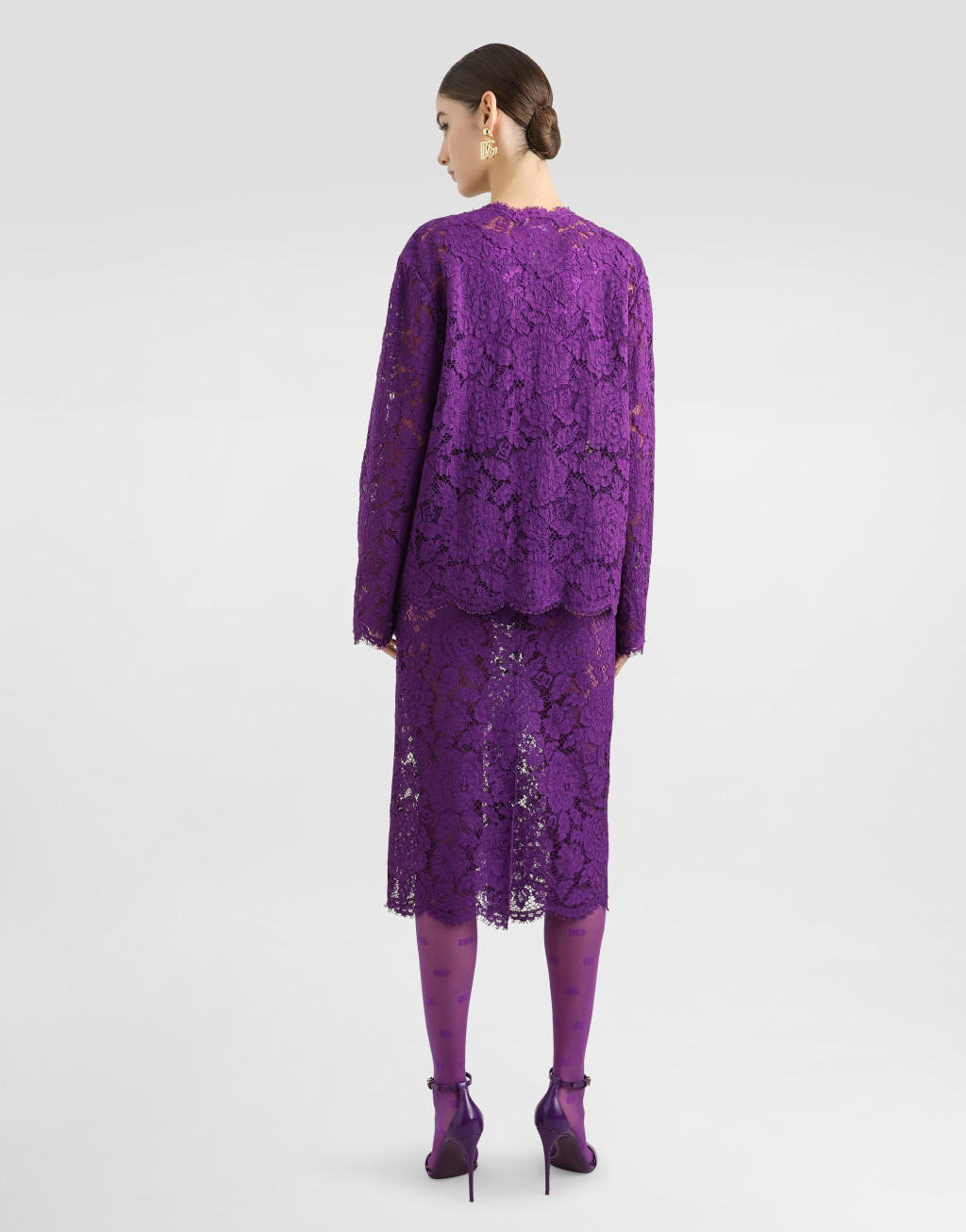 蕾丝单排扣夹克5