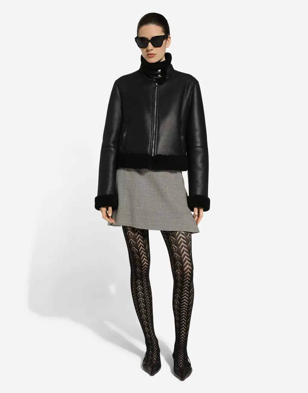 美利奴羔羊皮毛夹克