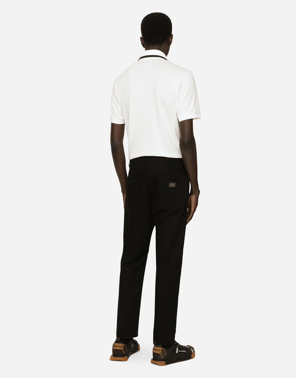 宽松款黑色洗水弹力丹宁牛仔裤5