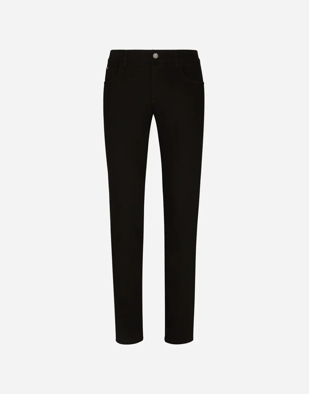 紧身款黑色洗水弹力牛仔裤