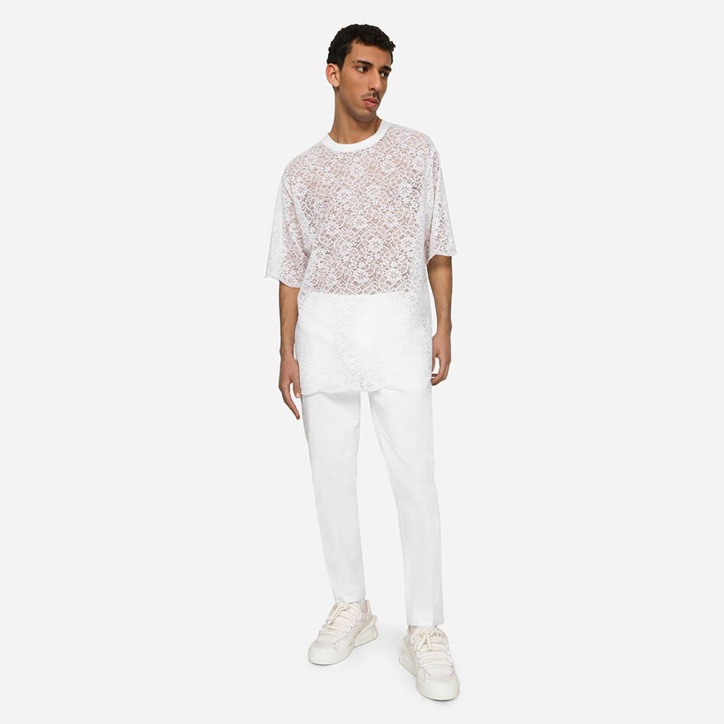 DG 拼饰弹力棉质长裤5