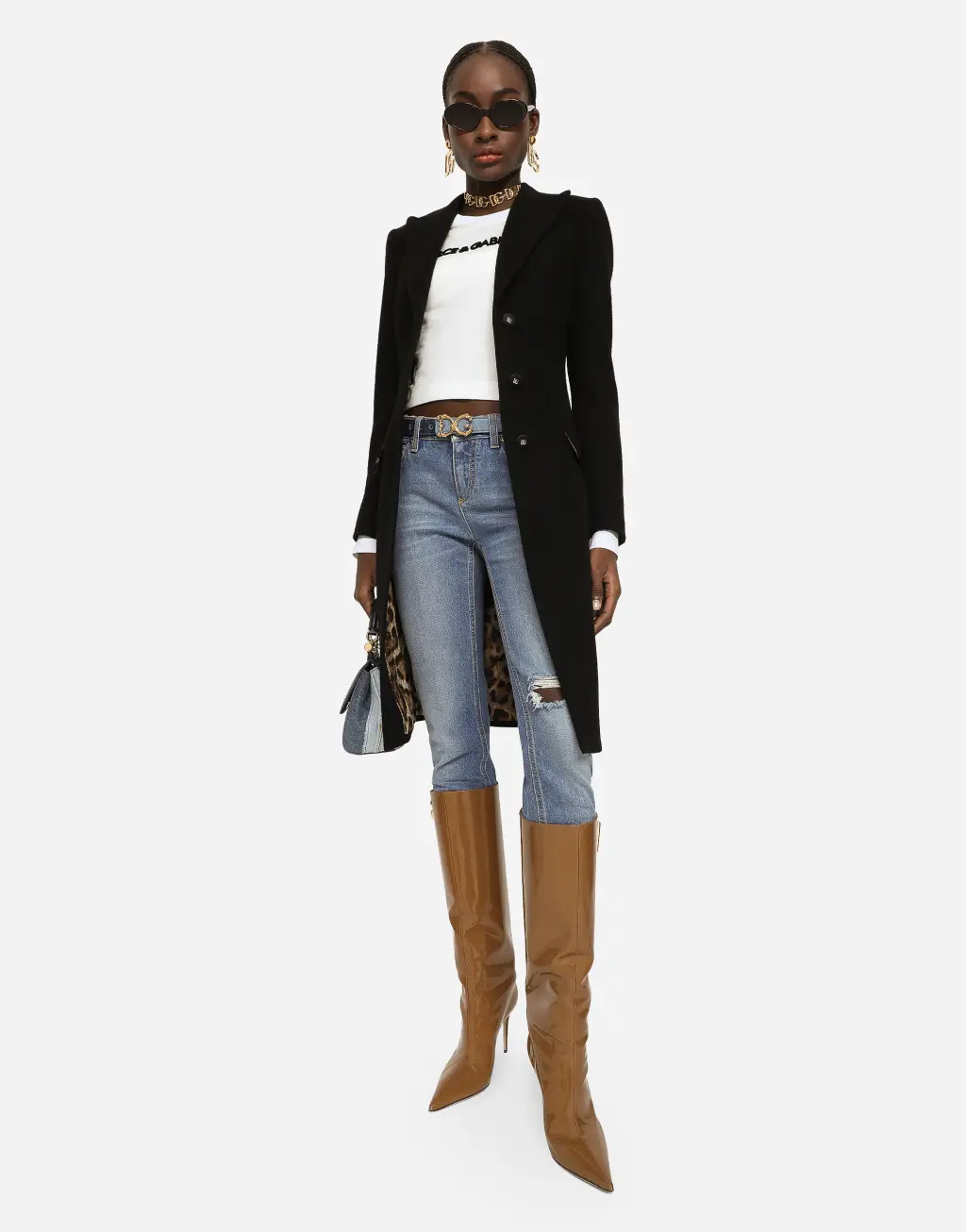 破损细节紧身款 Pretty 牛仔裤