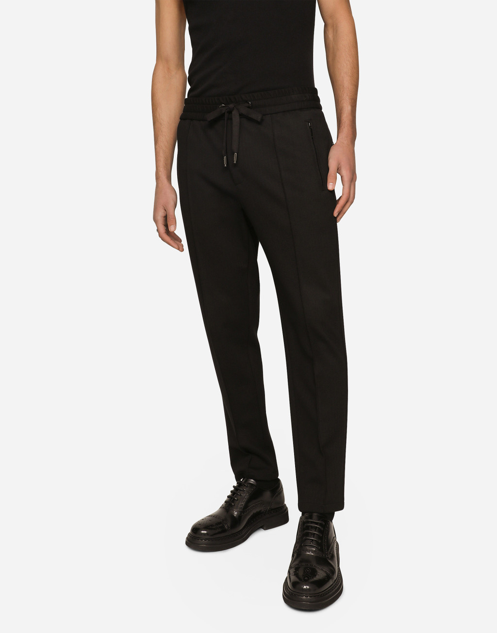 人字纹平纹针织慢跑裤4