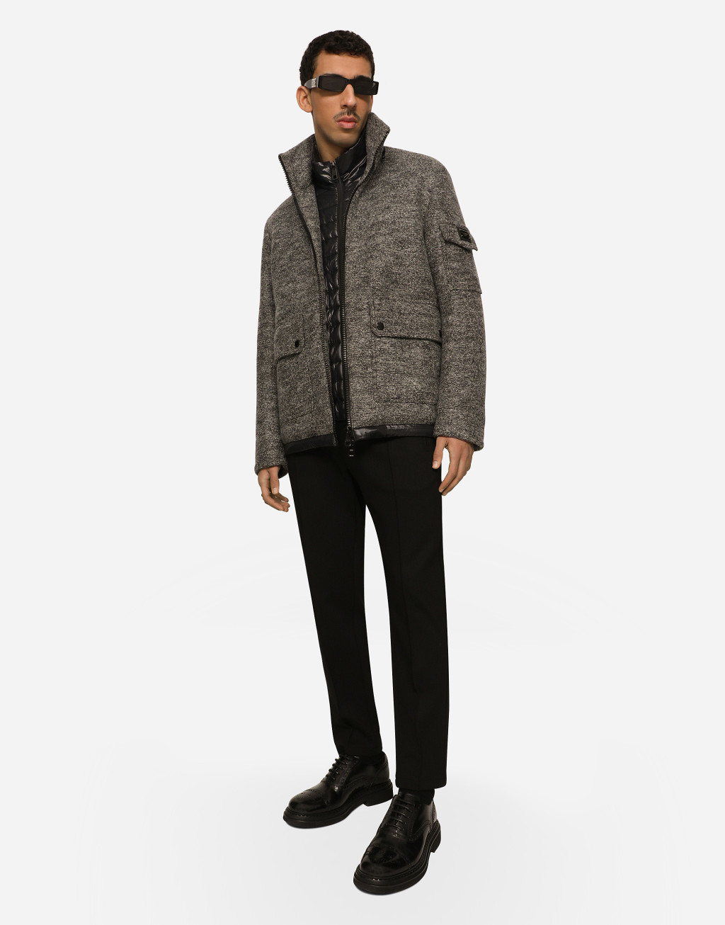 人字纹平纹针织慢跑裤5