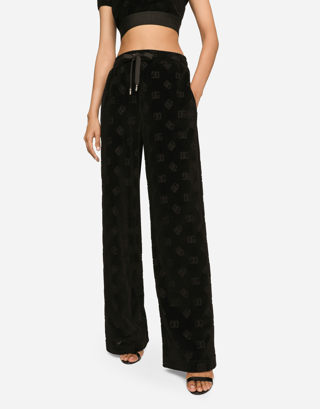 DG 徽标提花雪尼尔慢跑裤4