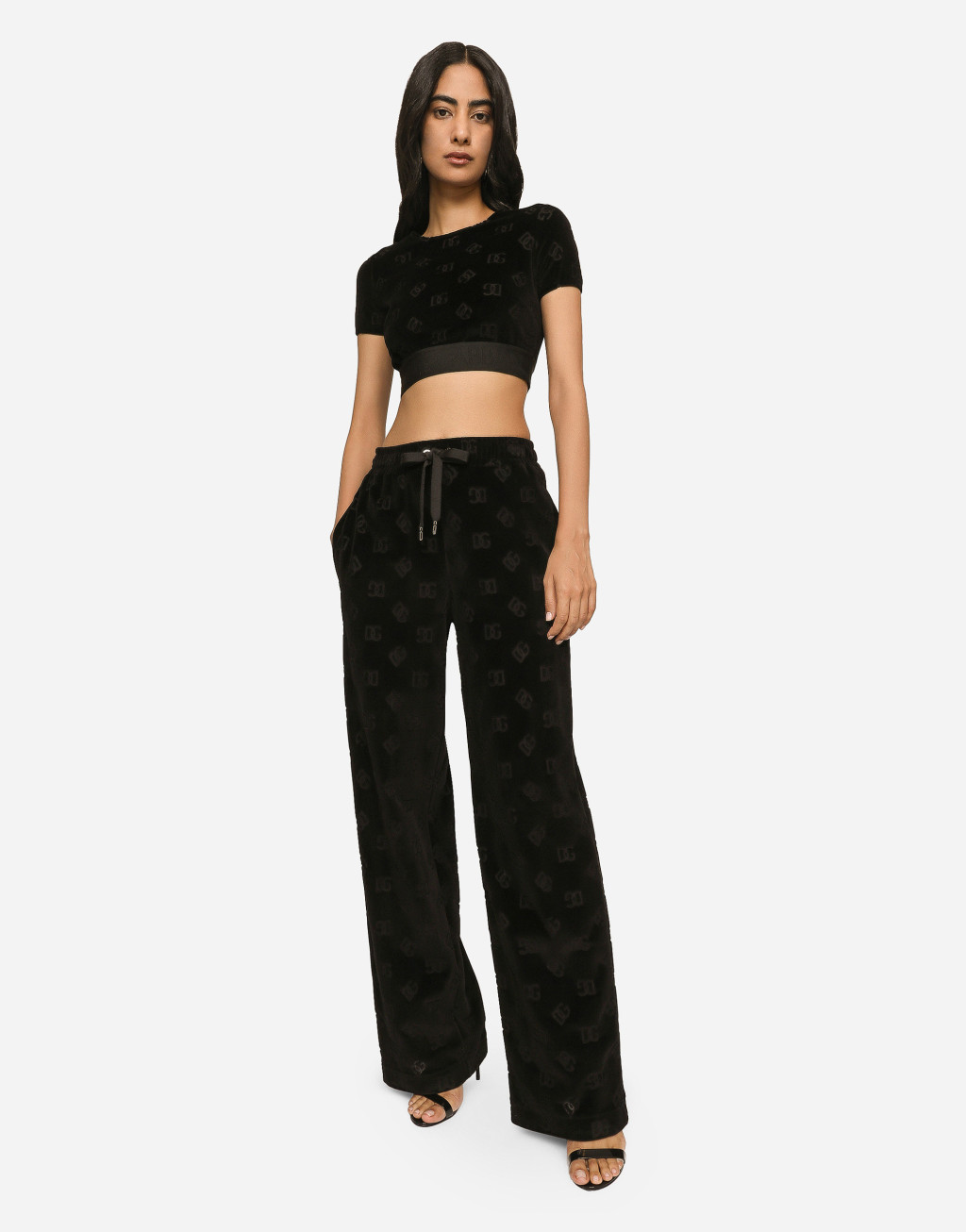 DG 徽标提花雪尼尔慢跑裤5