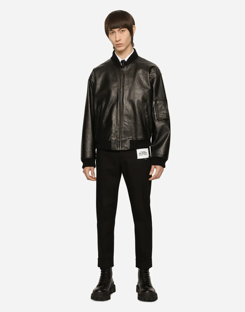 Re Edition 标签弹力斜纹长裤