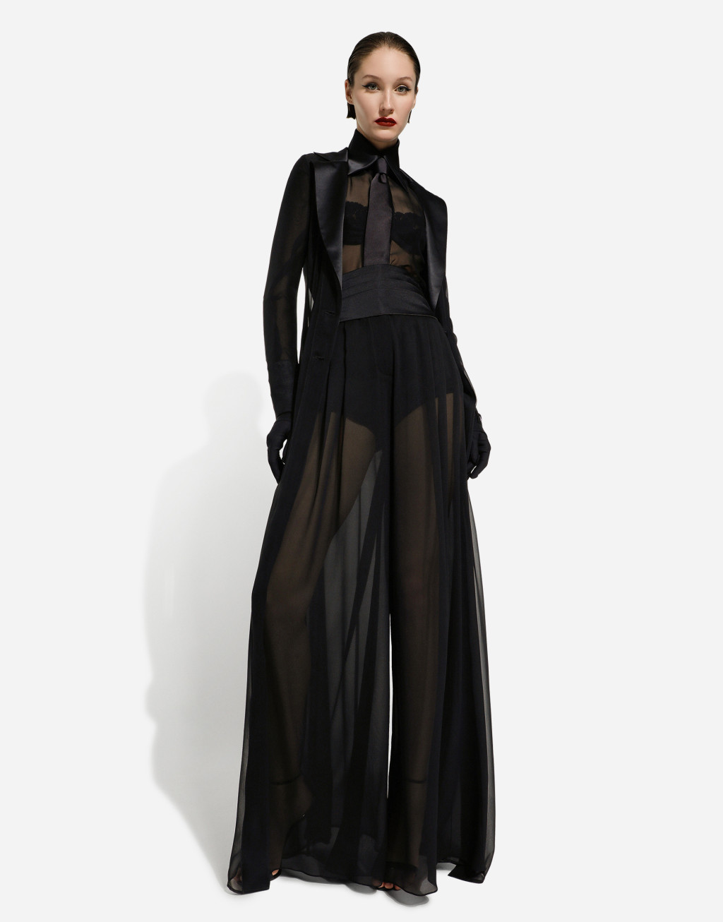 真丝雪纺阔腿裤6