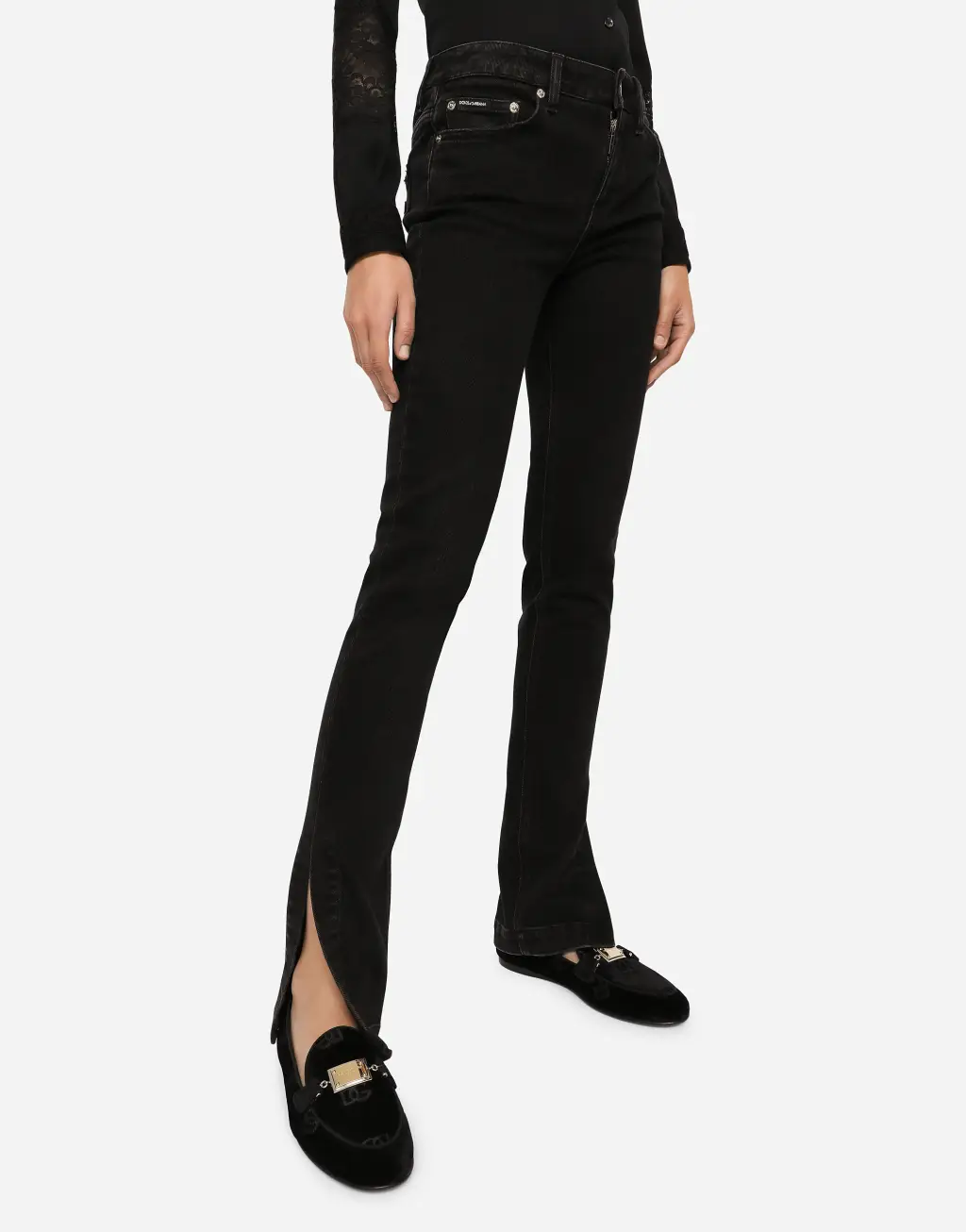 GIRLY 洗水丹宁牛仔裤