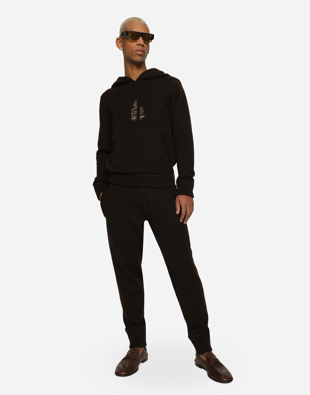 羊绒与羊毛针织慢跑裤5