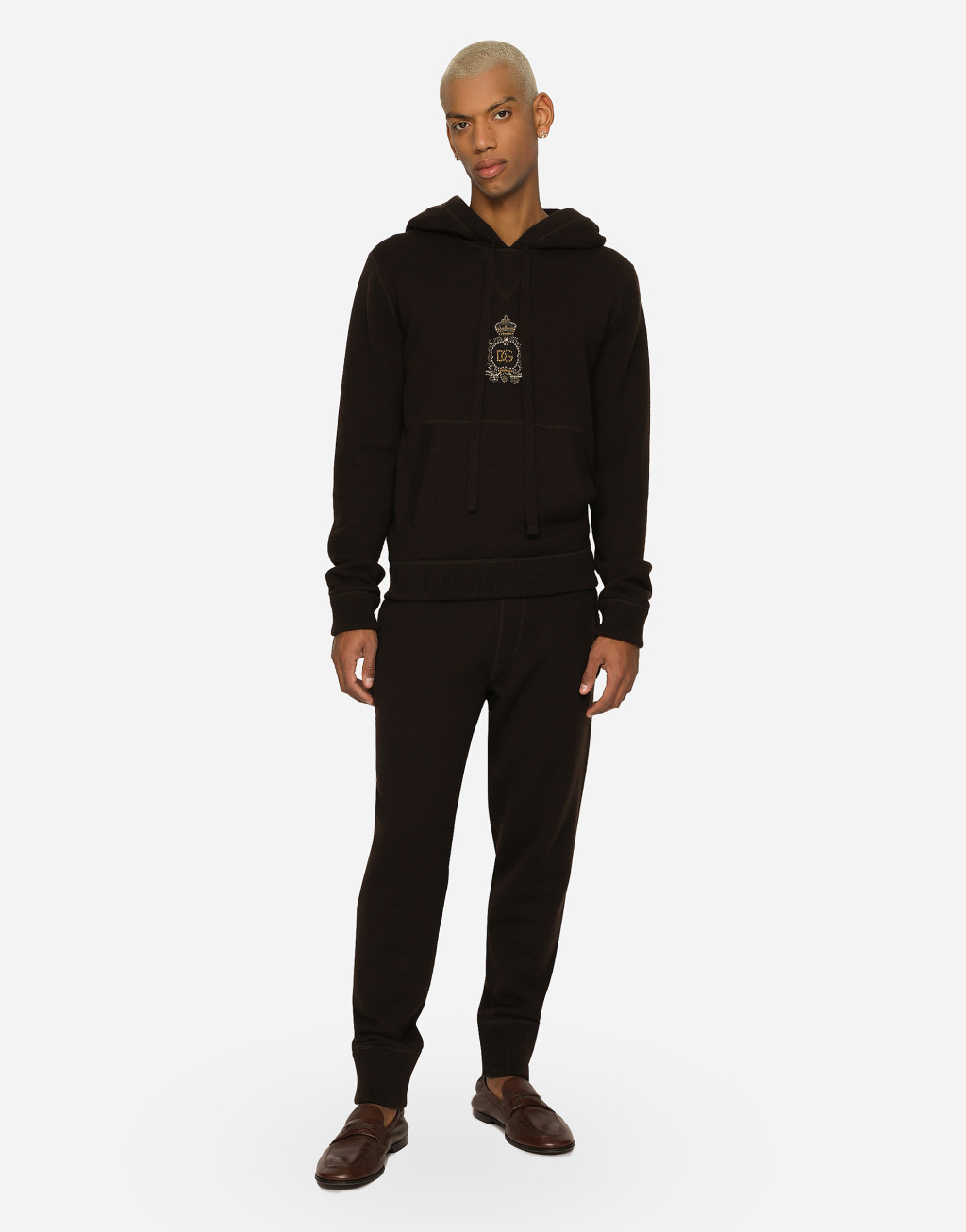 羊绒与羊毛针织慢跑裤2