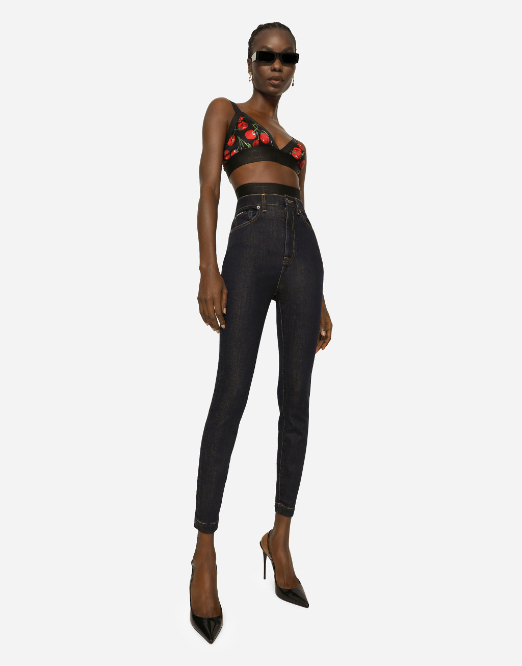 Grace 深蓝色弹力丹宁牛仔裤6