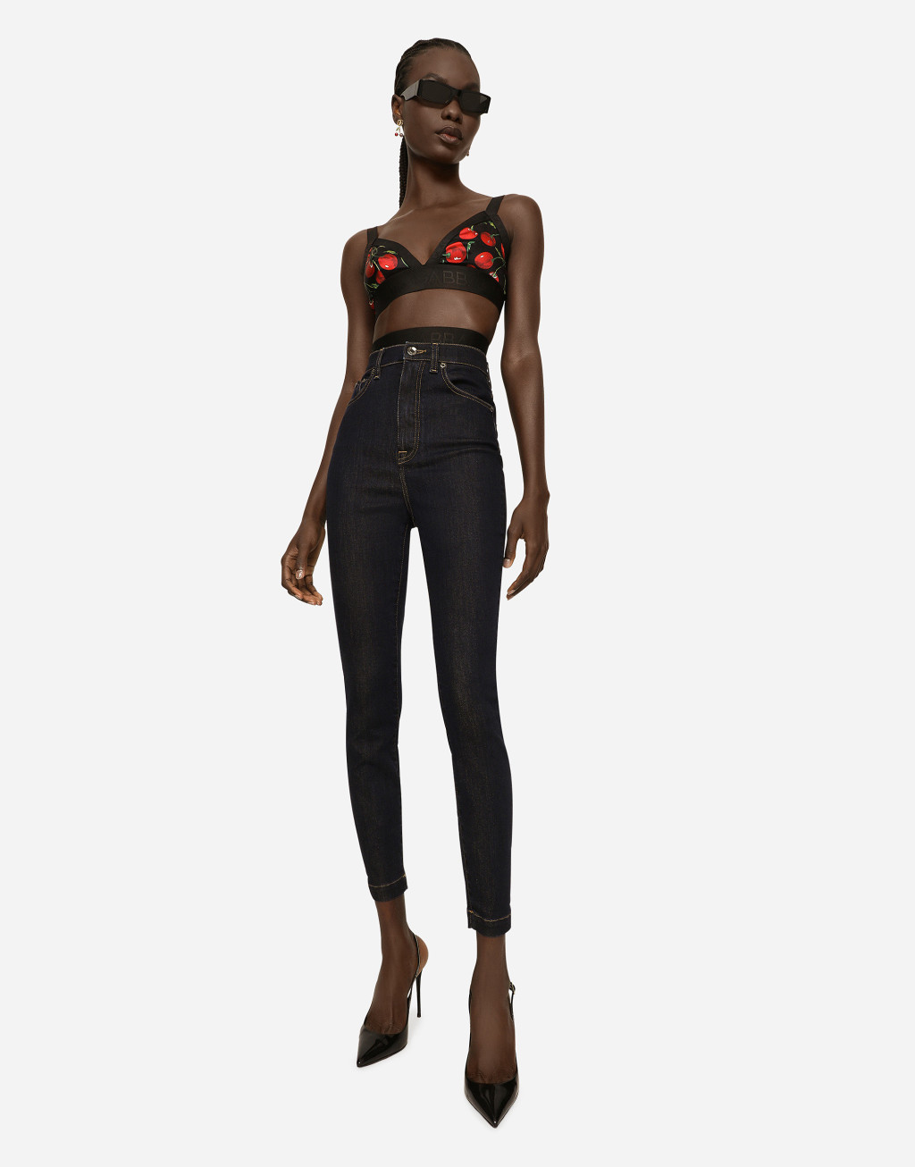 Grace 深蓝色弹力丹宁牛仔裤2