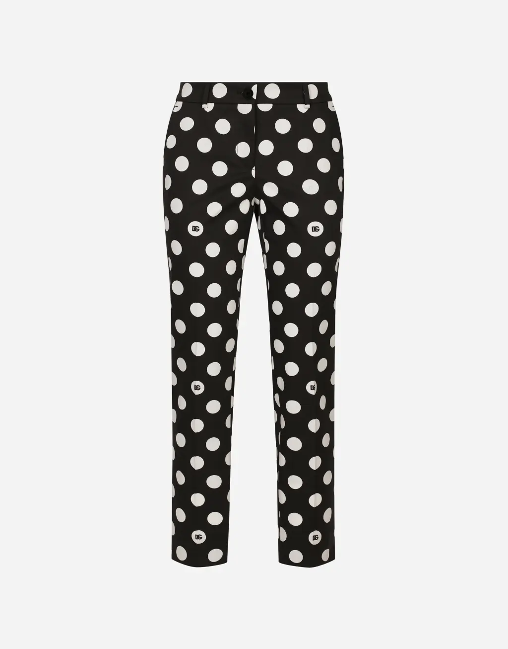 波点印花棉质长裤