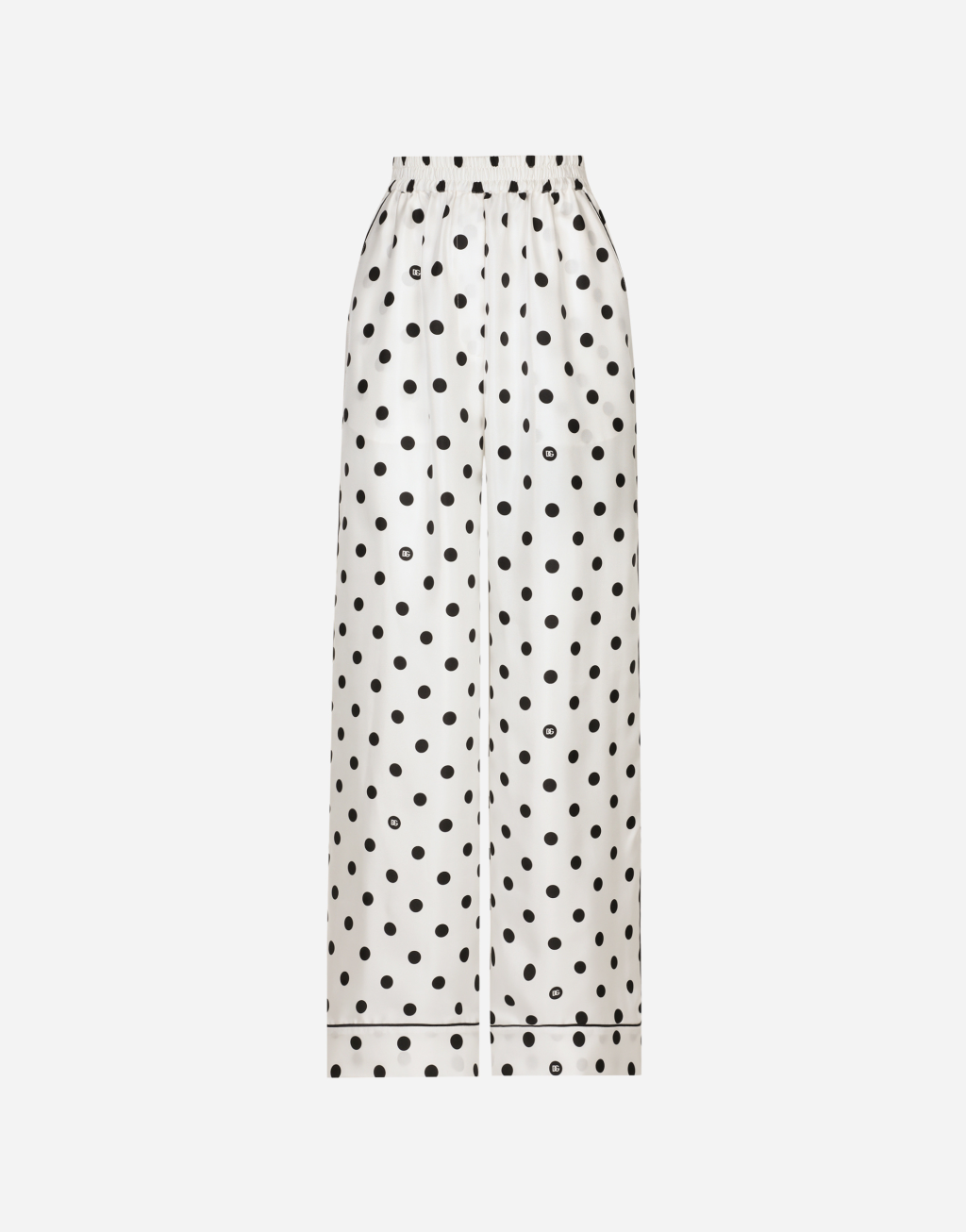 波点印花真丝睡裤1