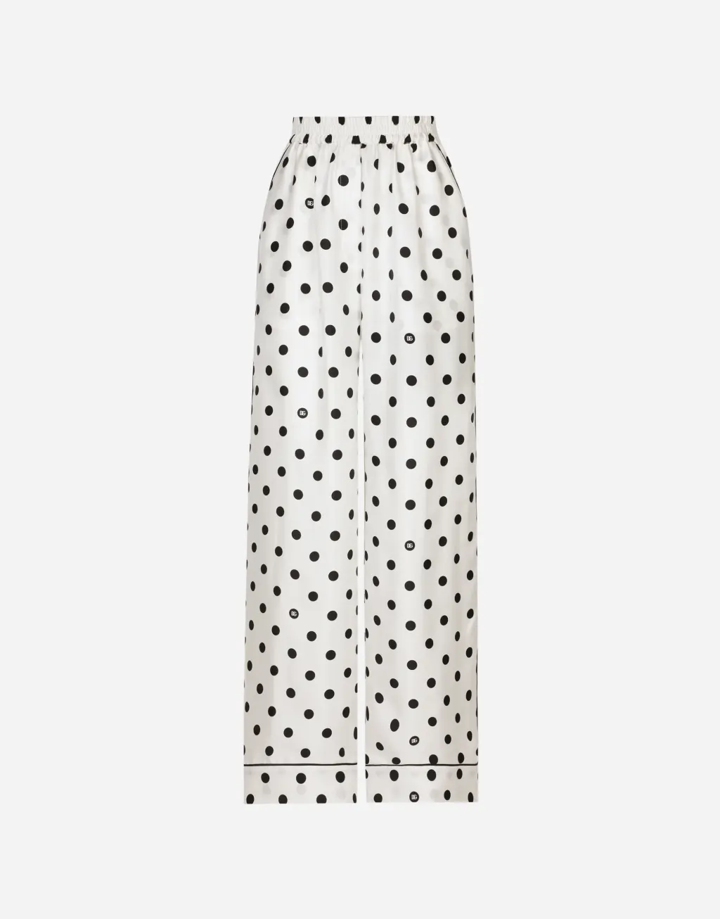 波点印花真丝睡裤