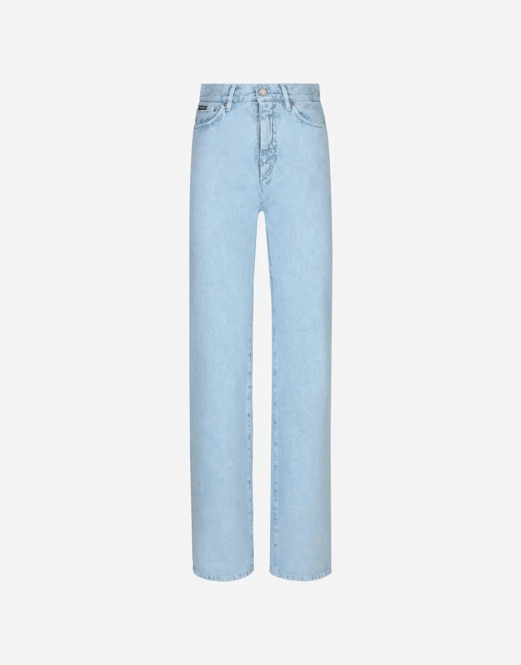 棉质丹宁牛仔喇叭裤