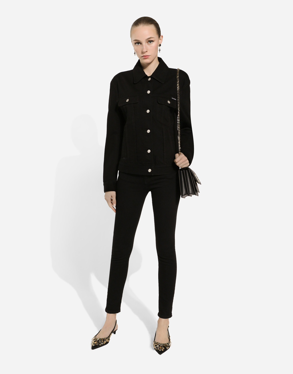 棉质丹宁 Audrey 紧身牛仔裤2