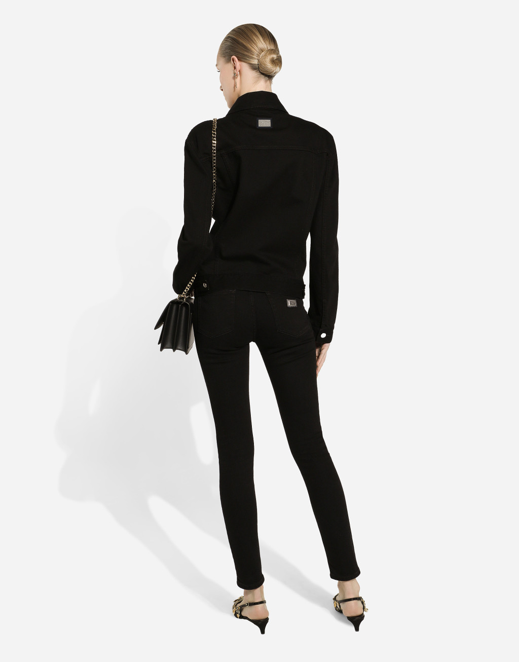 棉质丹宁 Audrey 紧身牛仔裤3