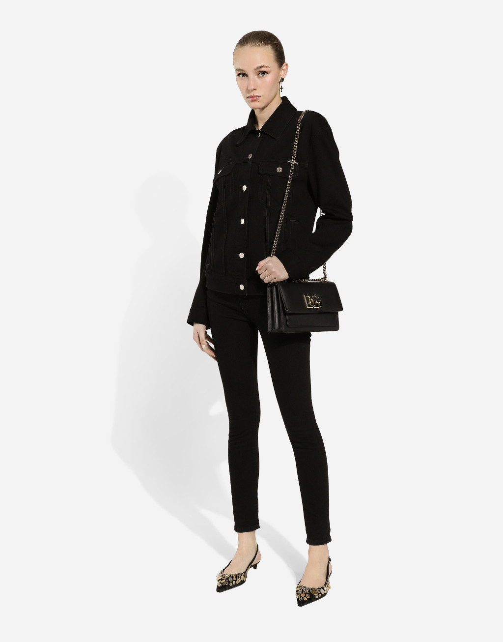 棉质丹宁 Audrey 紧身牛仔裤6