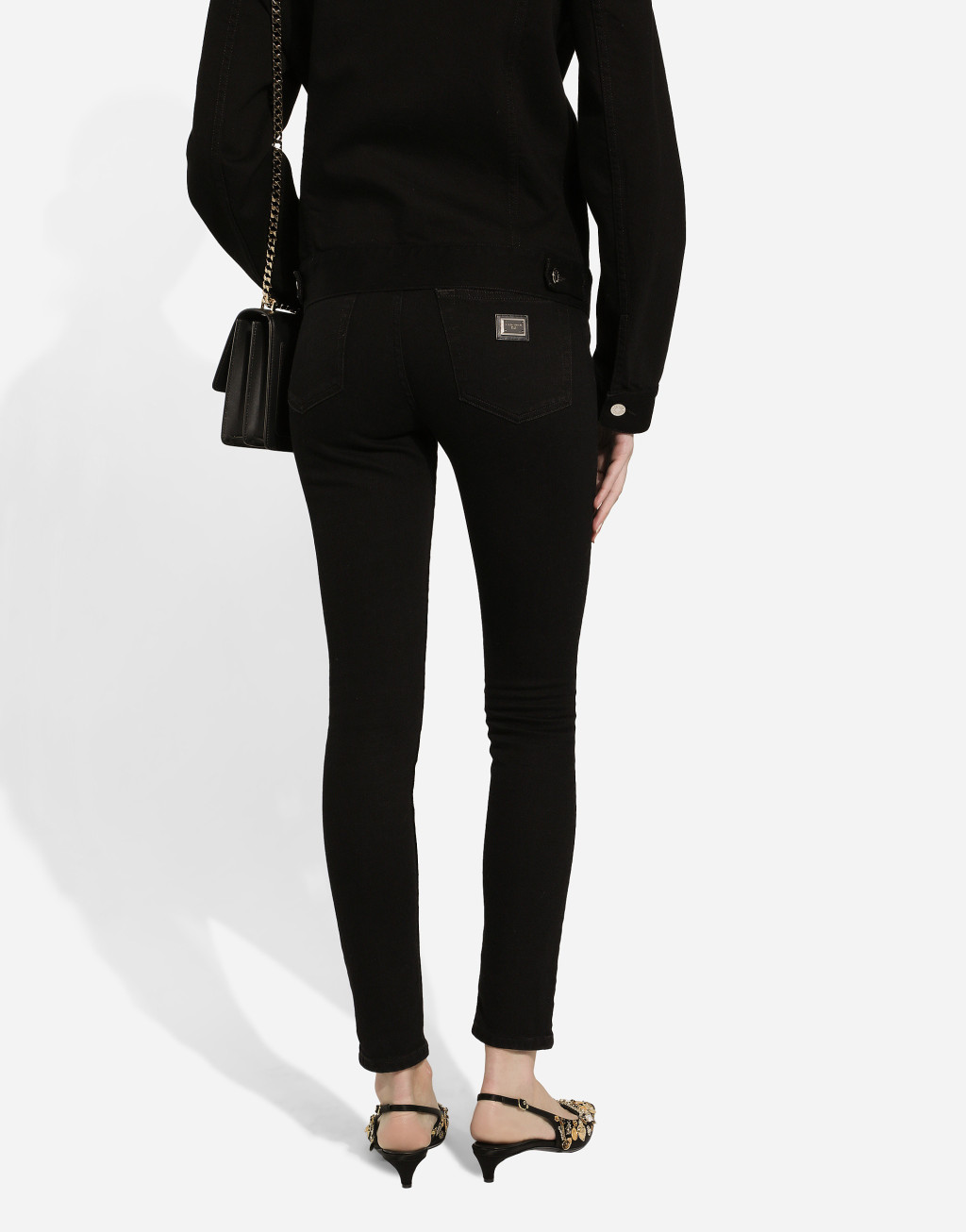 棉质丹宁 Audrey 紧身牛仔裤4