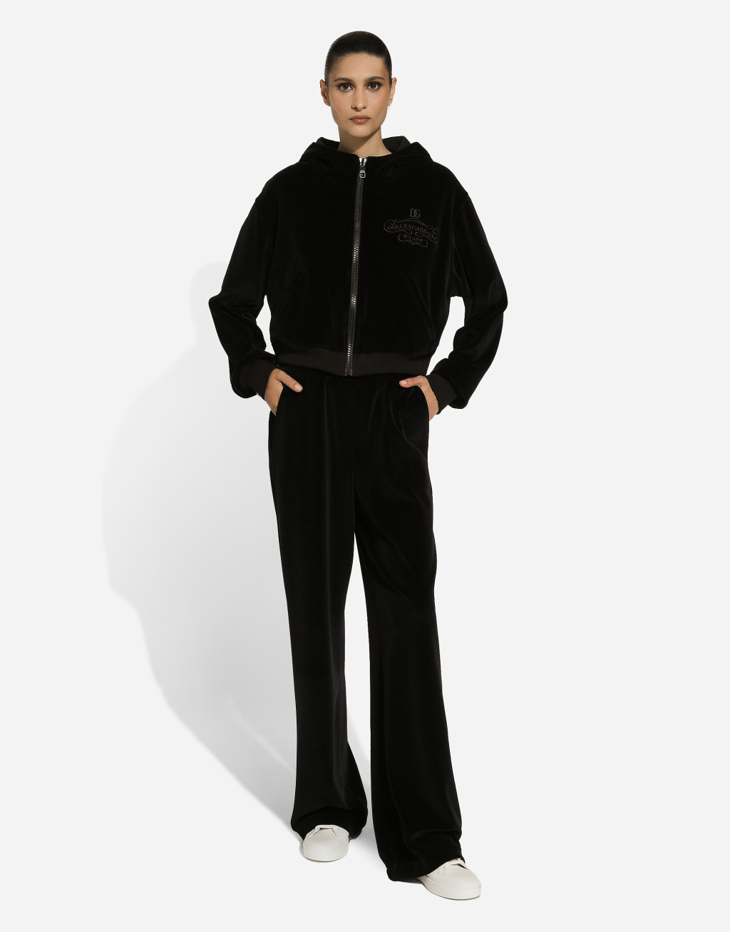 DG 徽标棉质雪尼尔慢跑裤2