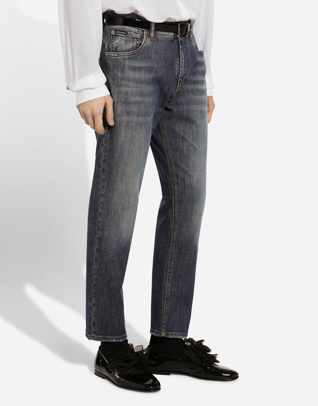 宽松款弹力丹宁牛仔裤4