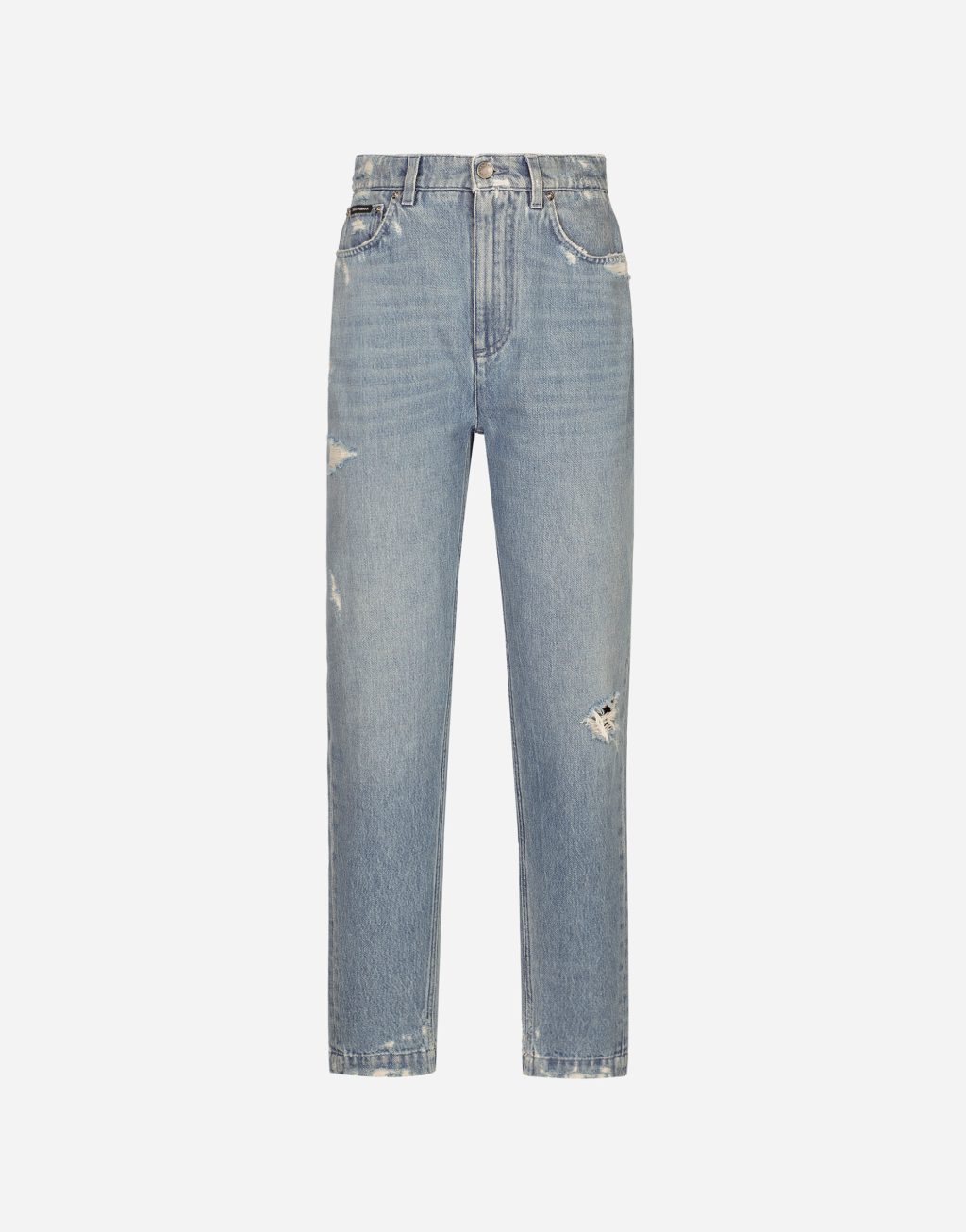 细微破损细节丹宁牛仔裤1