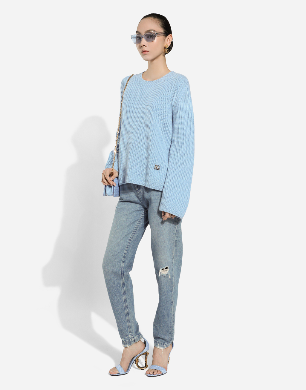 细微破损细节丹宁牛仔裤5