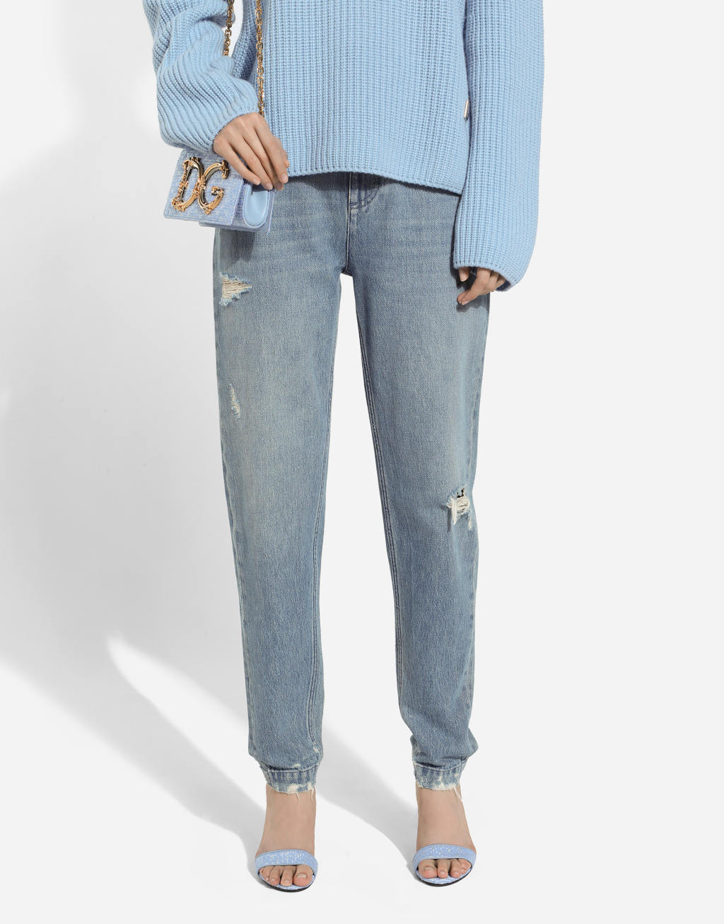 细微破损细节丹宁牛仔裤4