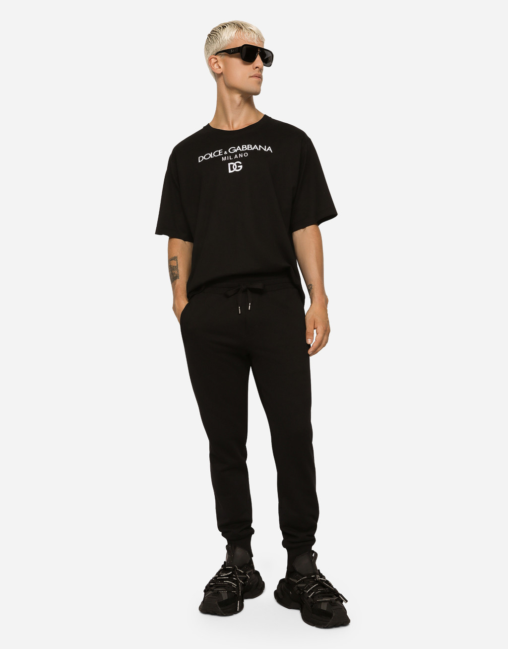 DG 刺绣平纹针织慢跑裤5