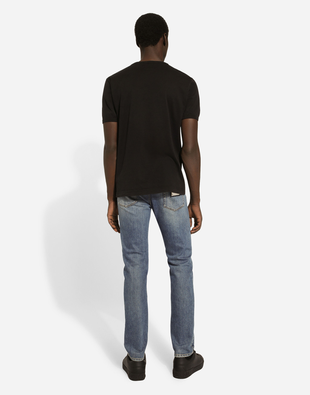 修身款蓝色弹力牛仔裤3