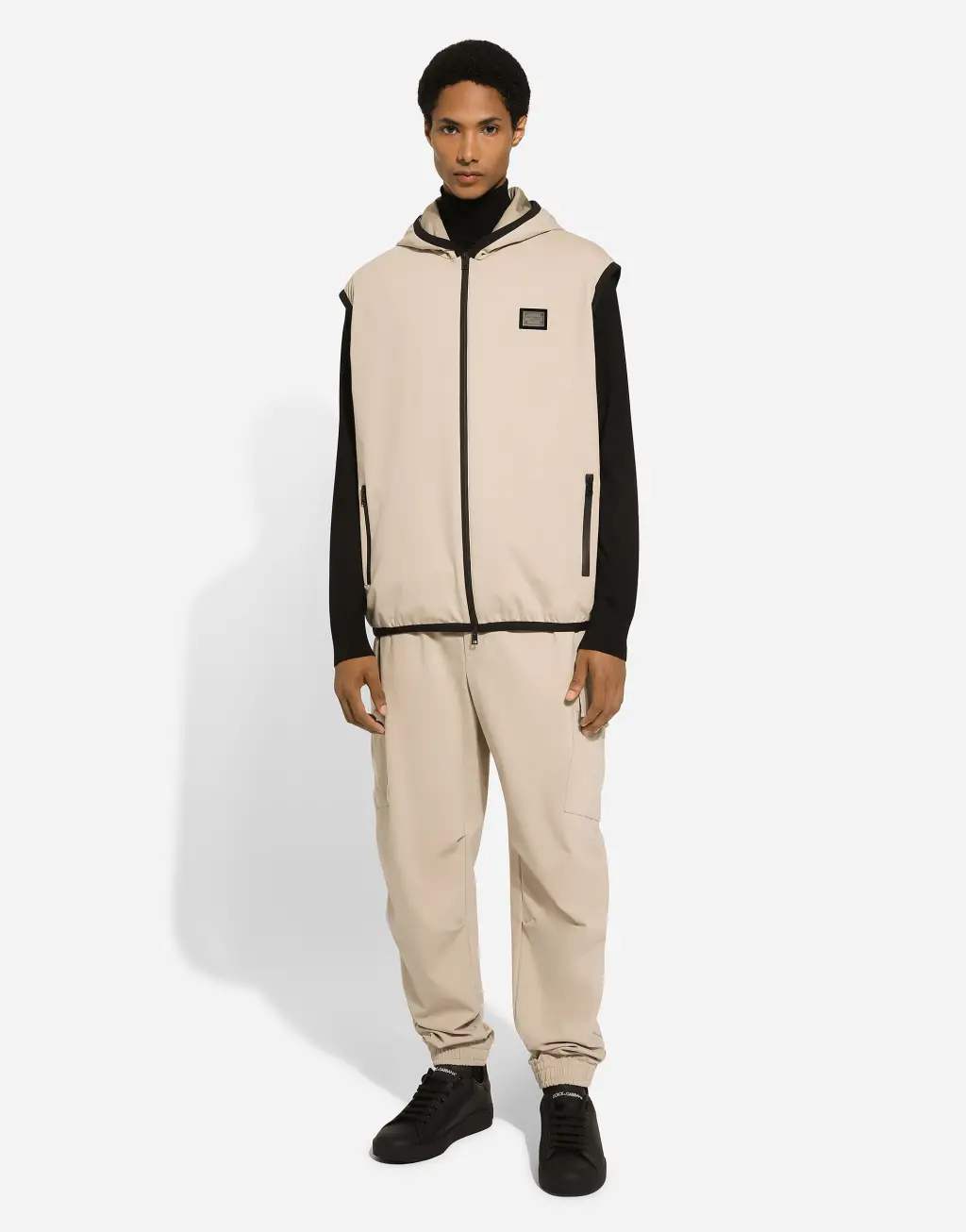 标牌弹力棉质工装裤