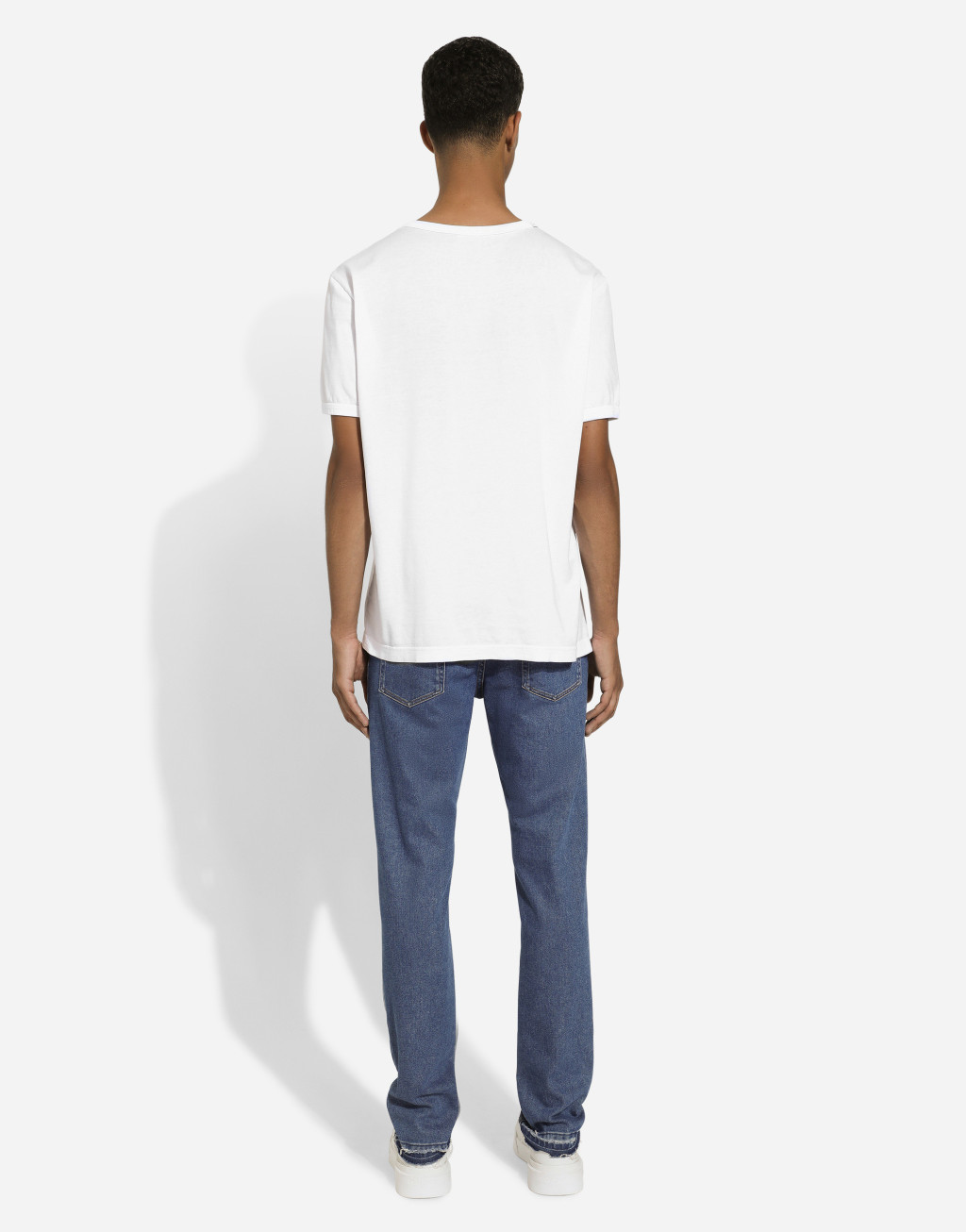 修身款蓝色弹力牛仔裤3