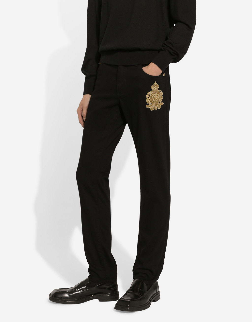 修身款弹力丹宁牛仔裤4