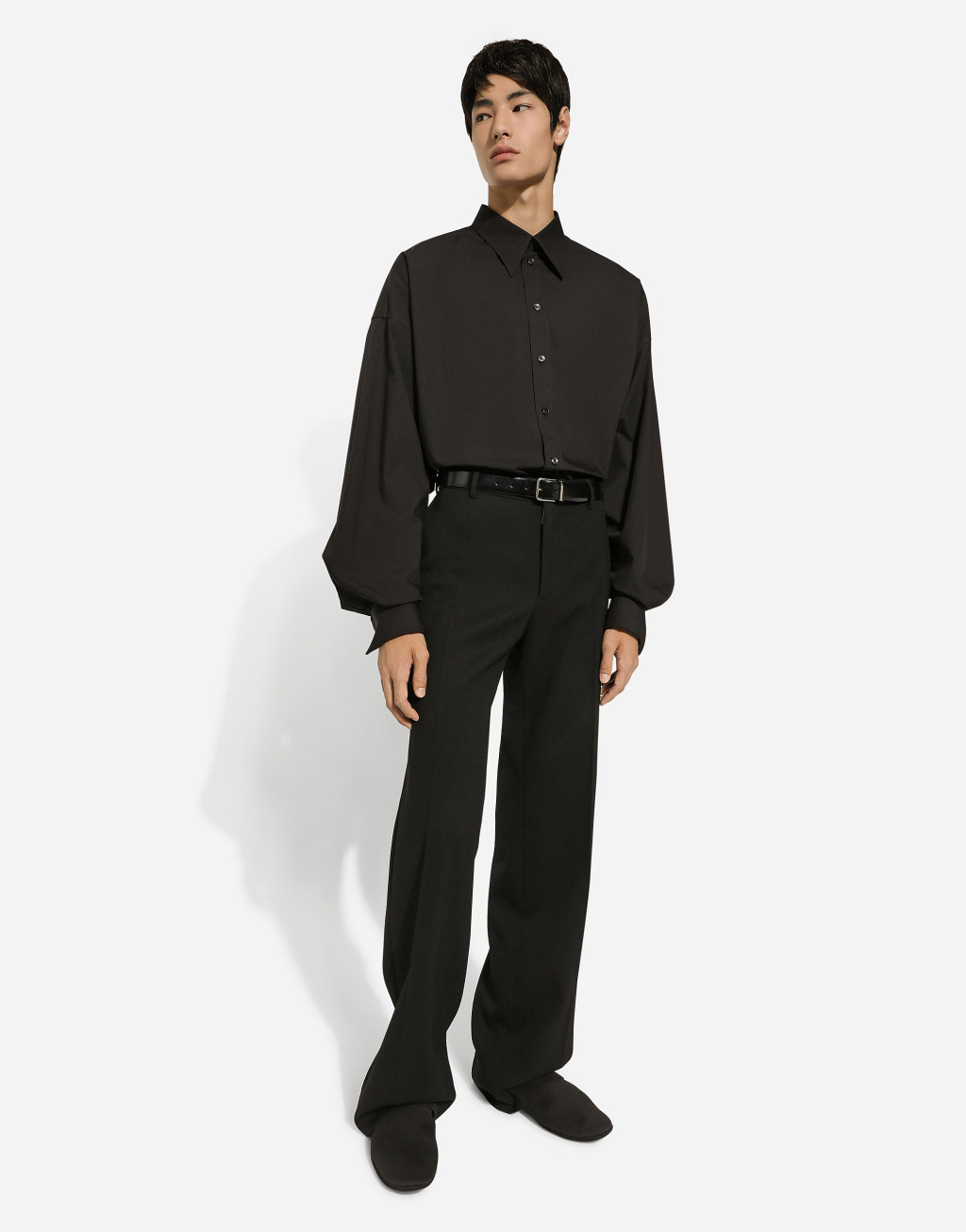 弹力羊毛直筒长裤5