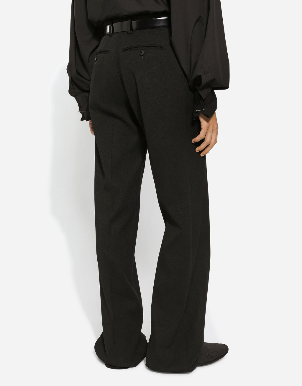 弹力羊毛直筒长裤4