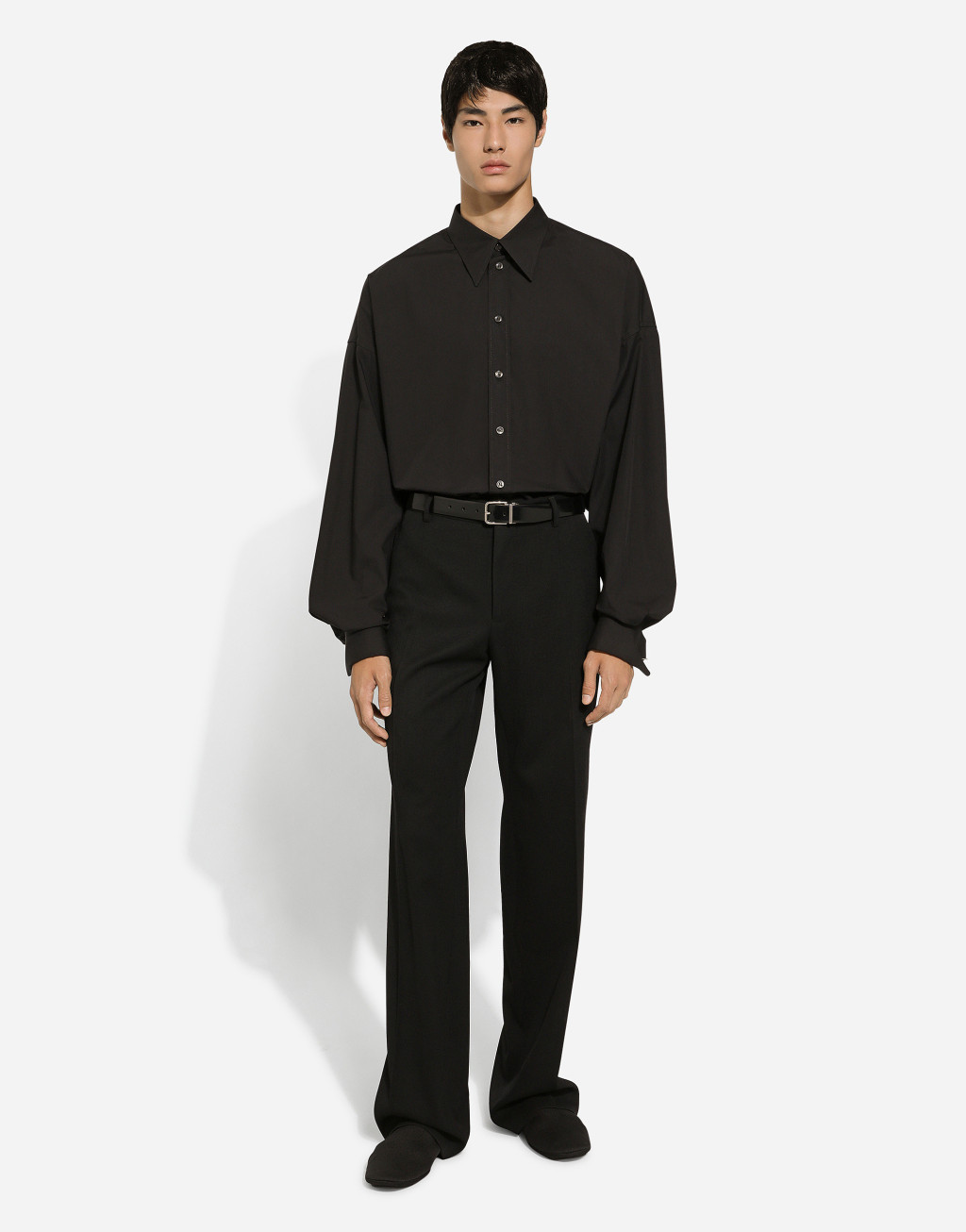 弹力羊毛直筒长裤2