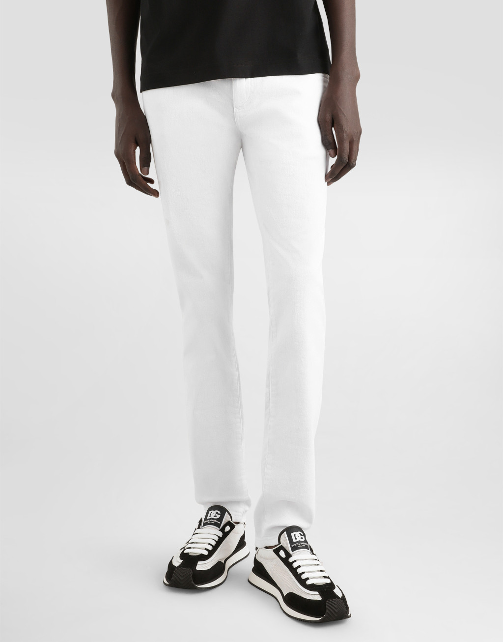 修身款白色弹力牛仔裤5