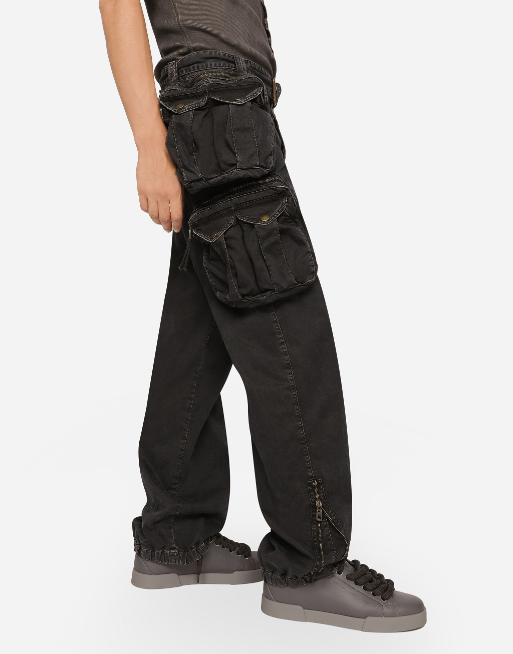 带腰包与腰带棉质长裤4