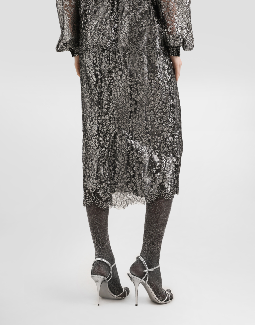 金银线蕾丝半裙5