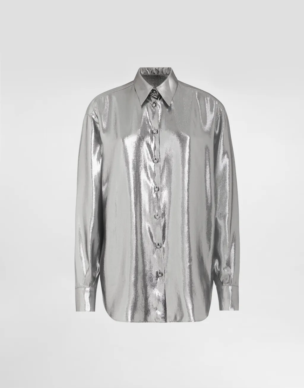 金银线雪纺衬衫