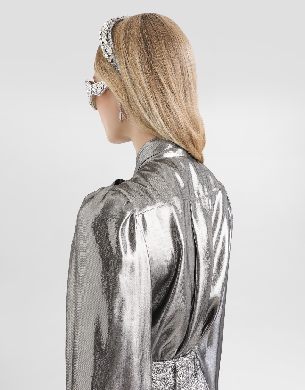 金银线雪纺衬衫5