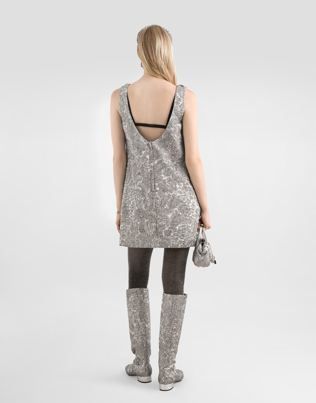 花卉提花连衣裙3