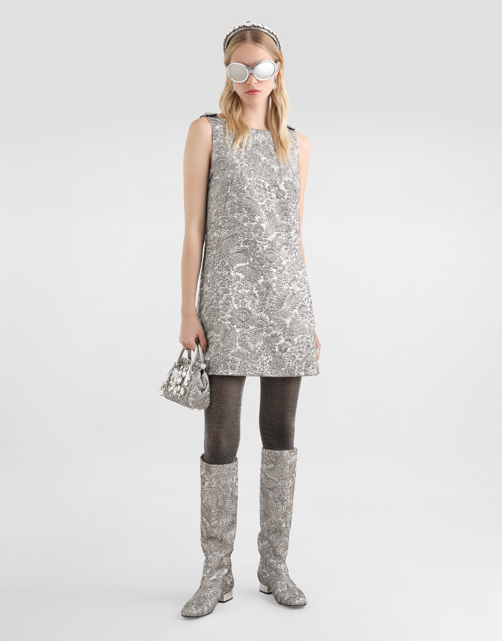 花卉提花连衣裙2