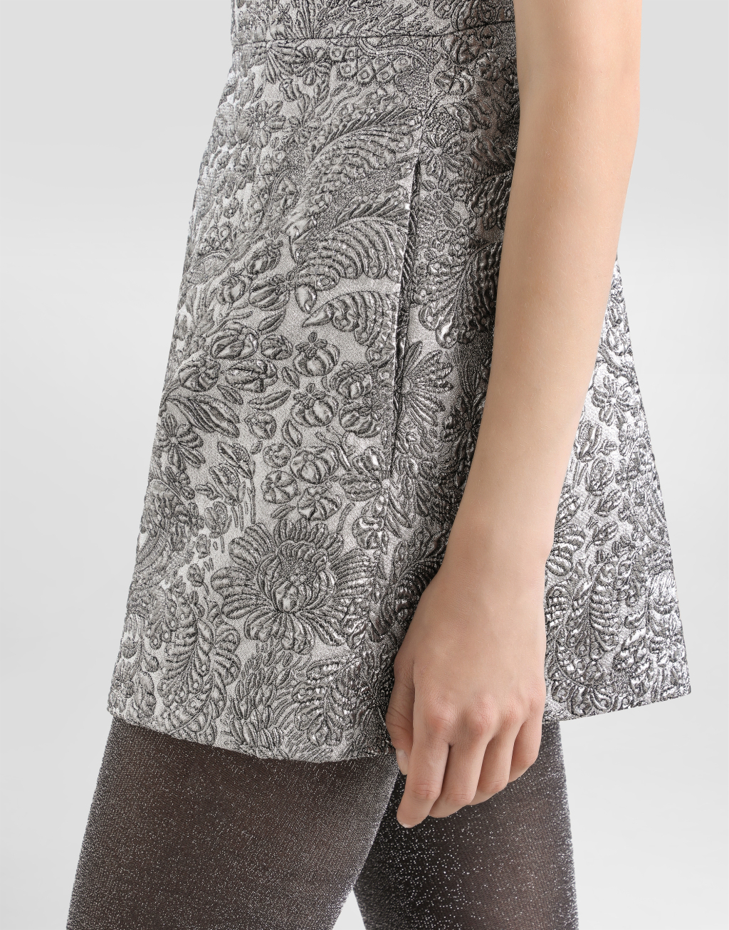 花卉织锦连衣裙5